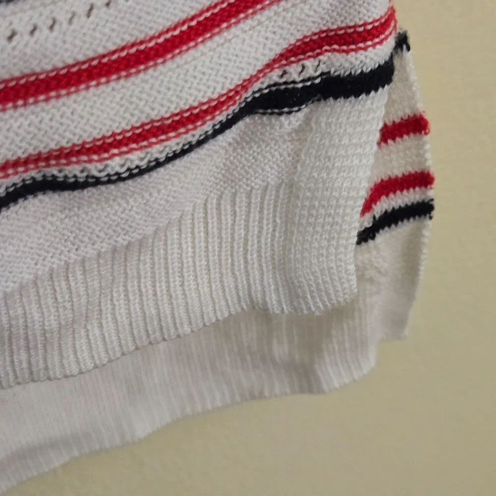 Talbots NWOT Red White Blue Striped Lightweight Tunic Top Size XS